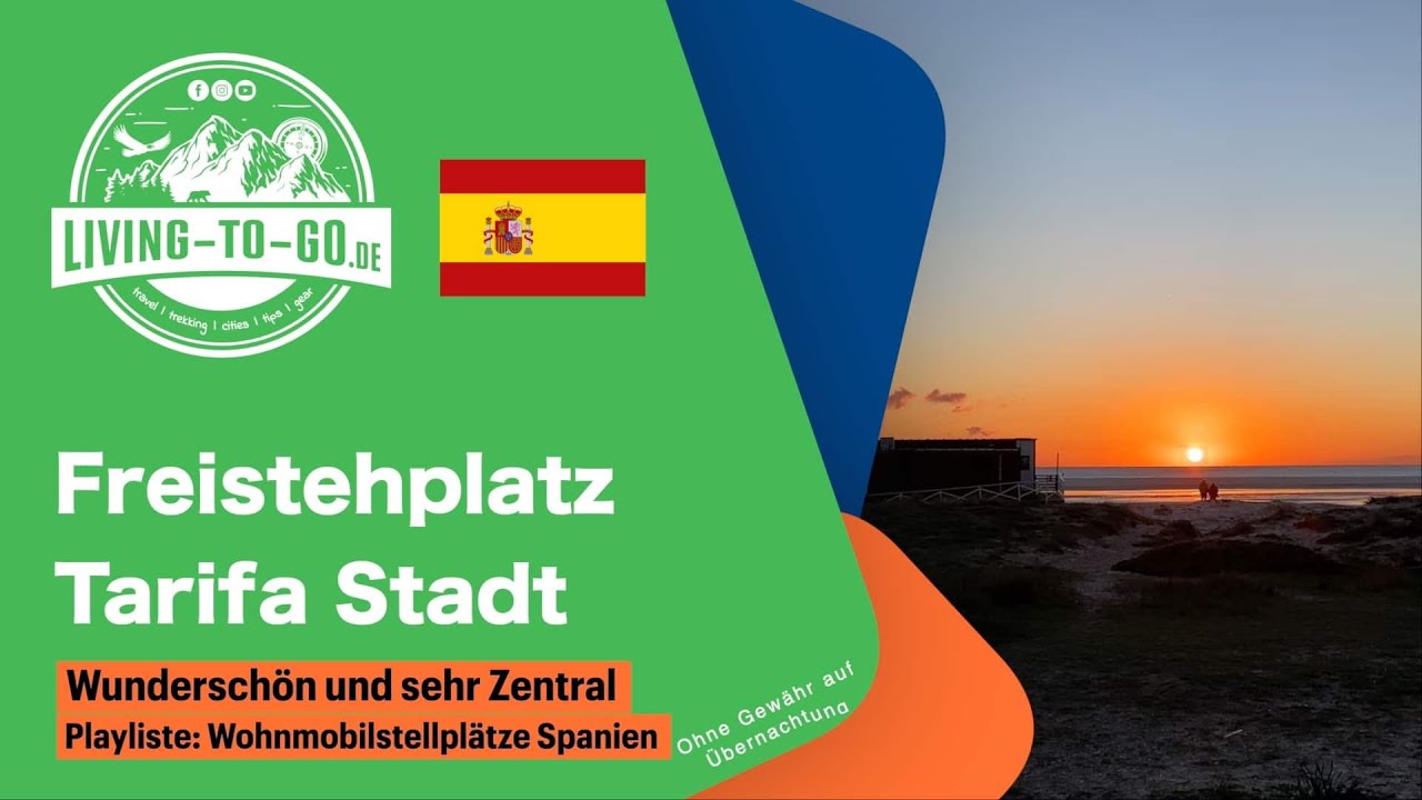Freistehplatz Tarifa Stadt mit herrlichem Blick aufs Meer und super schönem Sandstrand