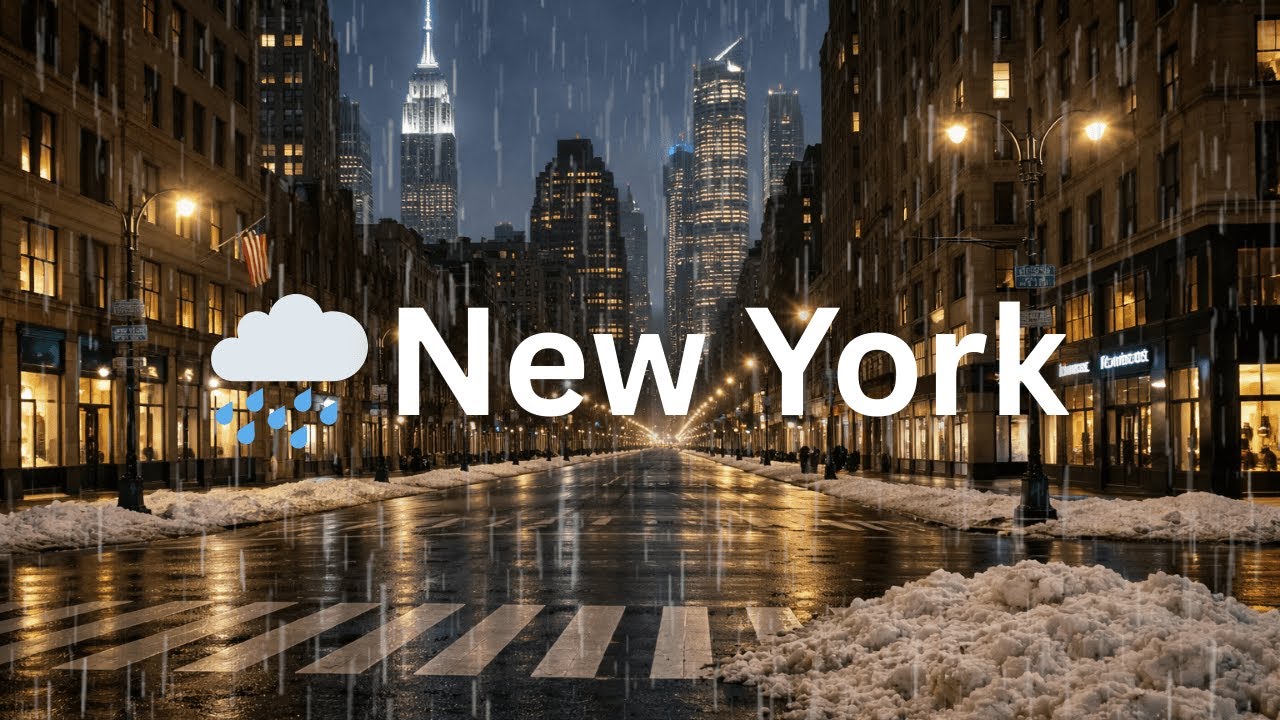 10 Hours of NYC Rain Sounds 🌃 Night Ambience for Deep Sleep & Stress Relief