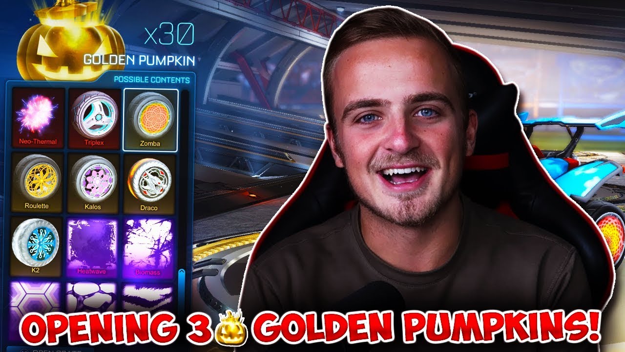 Opening 30 Golden Pumpkins In Rocket League + Trade Ups!