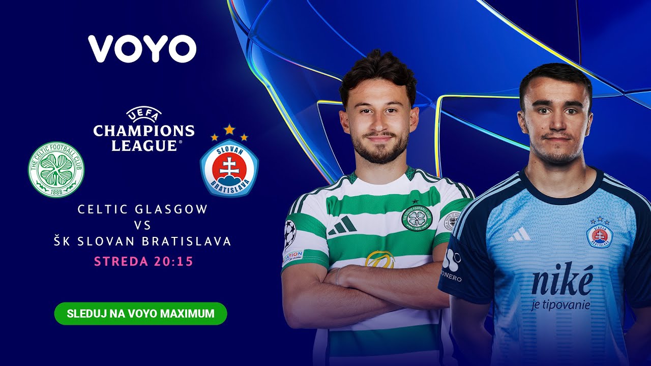 Celtic Glasgow - ŠK Slovan Bratislava 18.9. 2024 o 20:15 naživo na Voyo | Liga majstrov 24/25 UEFA
