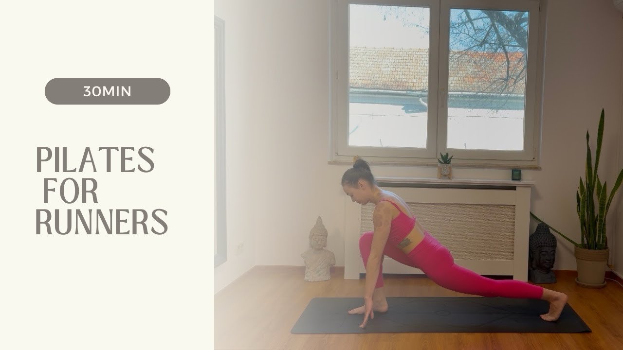 30 MIN PILATES FUTÓKNAK || Otthon végezhető Talaj Pilates Futóknak, Erősítés és Nyújtás