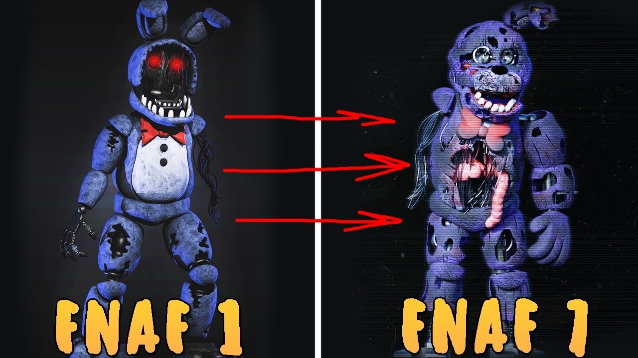 КАК МЕНЯЛИСЬ АНИМАТРОНИКИ ФНАФ! FNAF 1 2 3 4 5 6 7 ANIMATRONICS (2014-2018)