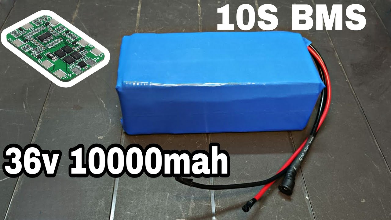 36volt 10000mah lithium ion battery making with 10S BMS Protection