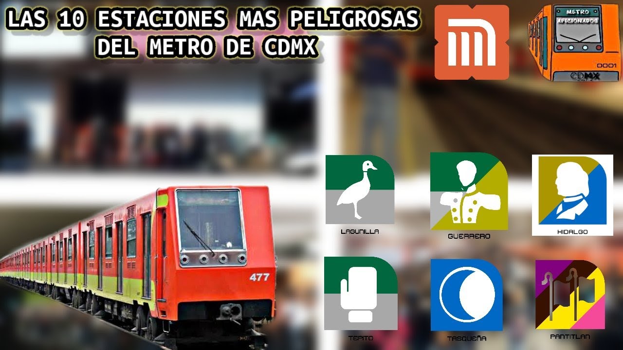 LAS 10 ESTACIONES MAS P3L1GR0SAS DEL METRO DE CDMX