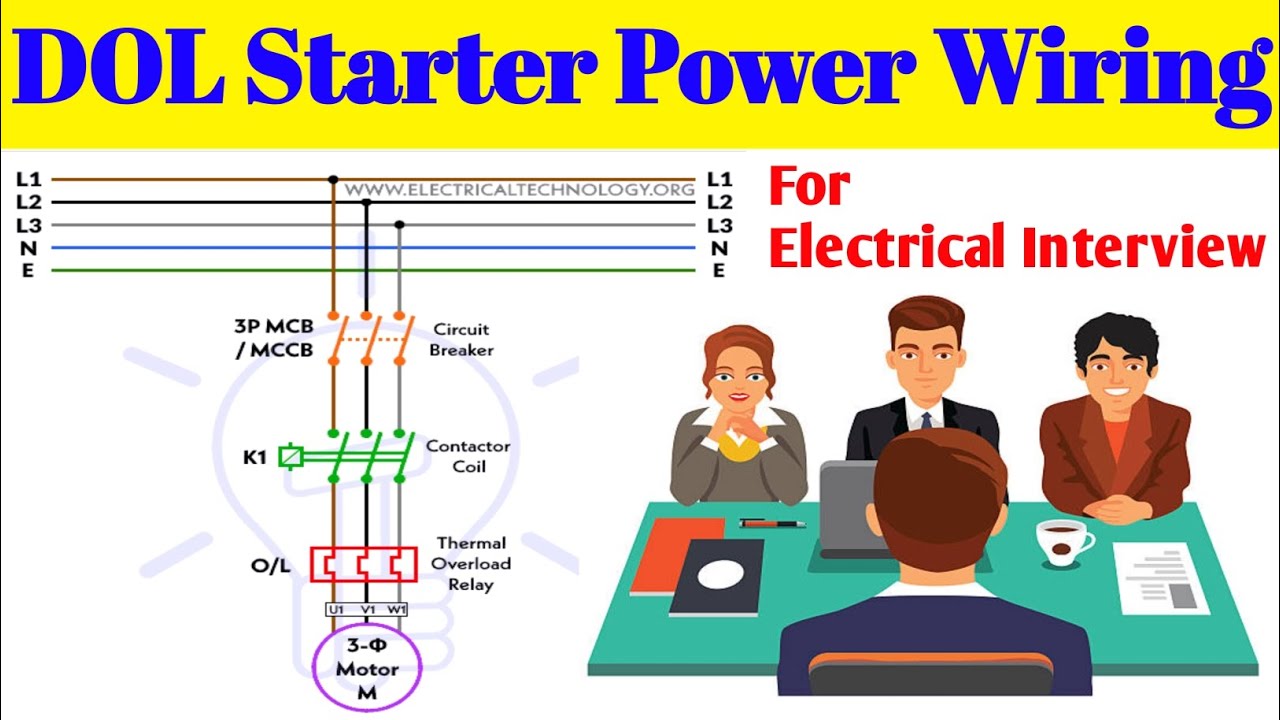 DOL स्टार्टर पावर कनेक्शन कैसे करे | Dol Starter Power Connection | Direct Online Starter Connection