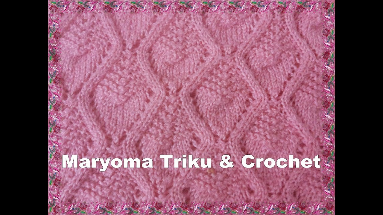 تريكو غرزة الفراولة / الدياموندخطوة بخطوة knitting strawbery stich#مريومة_تريكو_كروشيه#