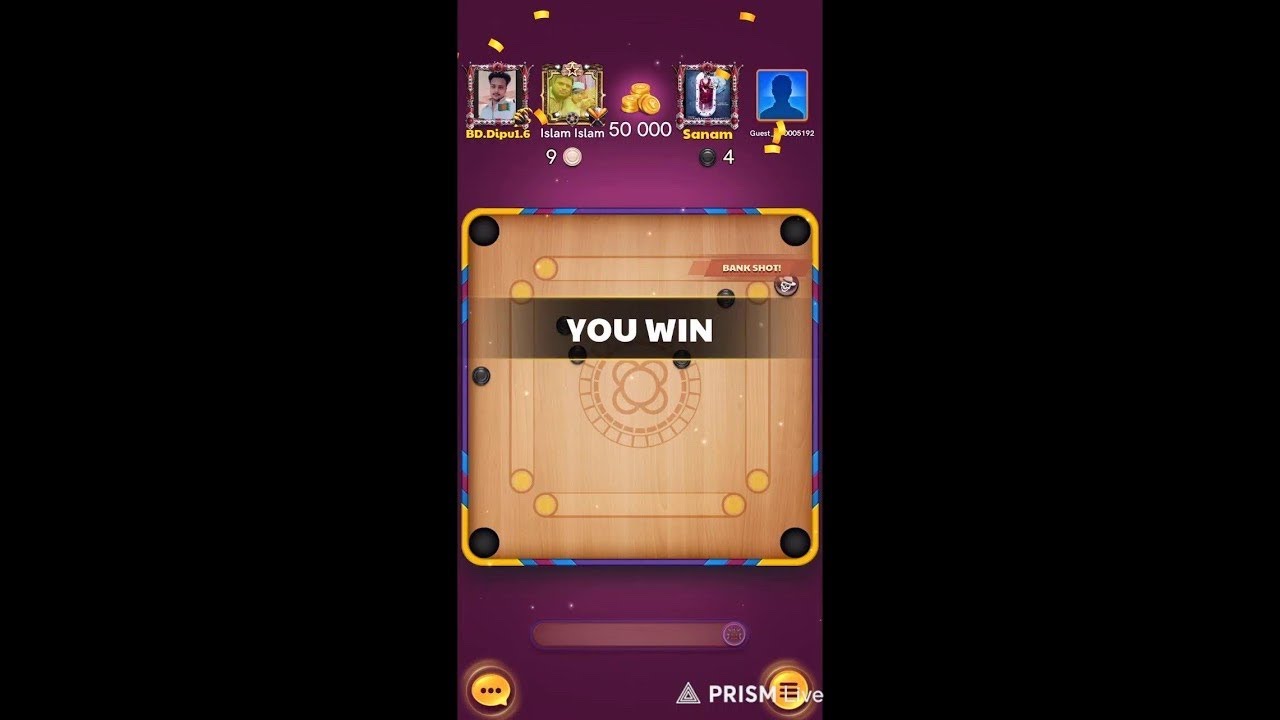 Carrom pool game Live streaming