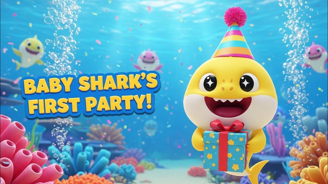 Baby Shark Goes to a Party for the First Time 🦈🎉 | Ryhme for Kids | Kids Animation 