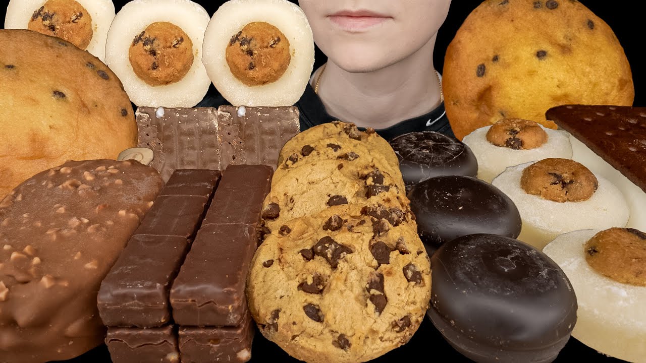 ASMR Chocolate Desserts & Ice Cream *Mochi, Haagen-Dazs, Muffin Top, Cookies, Marshmallow