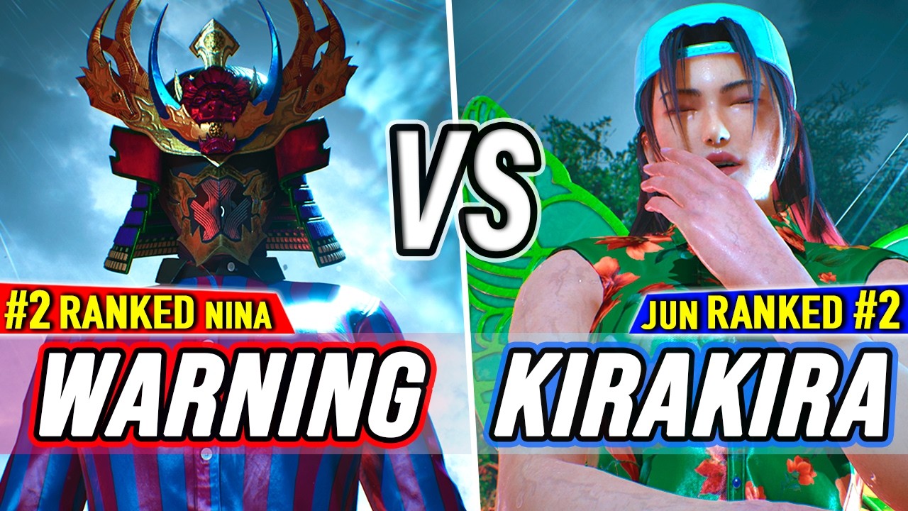 T8 🔥 Warning (#2 Ranked Nina) vs KiraKira (#2 Ranked Jun) 🔥 Tekken 8 High Level Gameplay