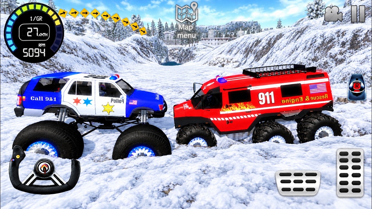 Offroad Outlaws: Police Monster Truck 4x4 Mud Bogging Challenge