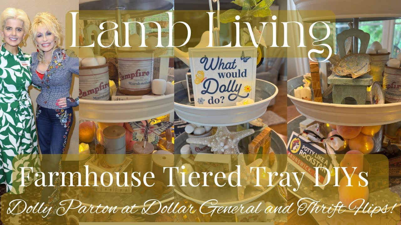 Crafting Tiered Tray Decor/Farmhouse Style with Thrift Flips from the Bottom on the Goodwill Bins!