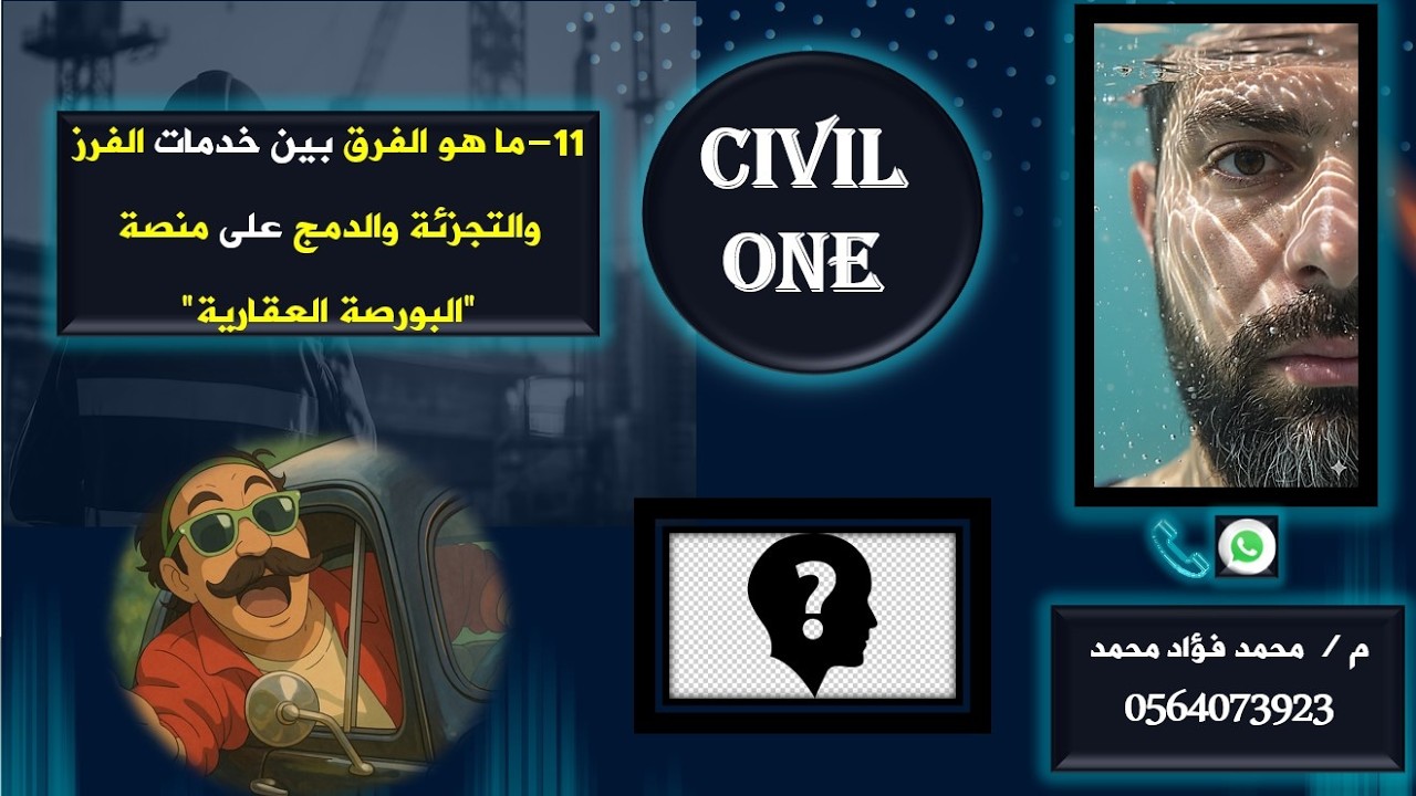 11 - ما هو الفرق بين خدمات الفرز والتجزئة والدمج على منصة البورصة العقارية