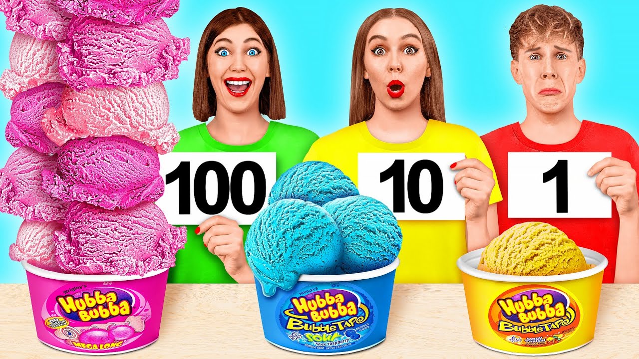 100 Lagen Voedsel Uitdaging | Prank Oorlogen Multi DO Challenge