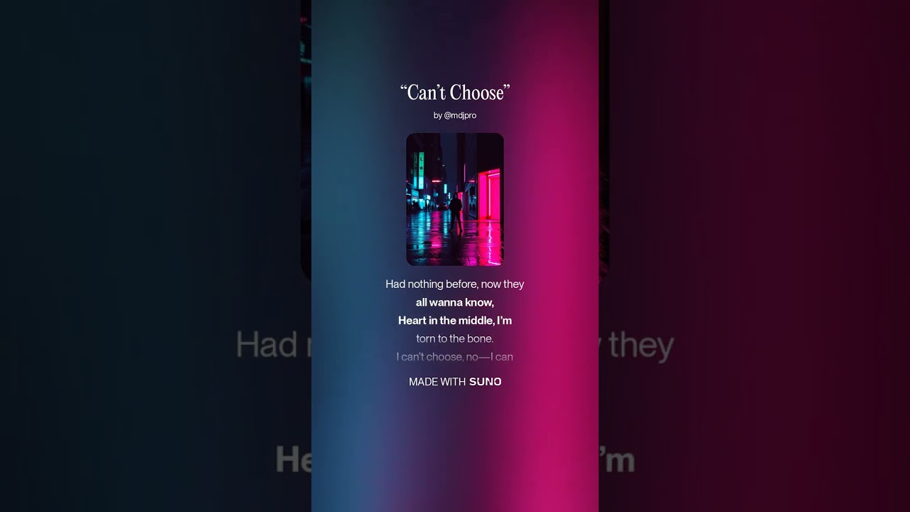“Can’t Choose”
