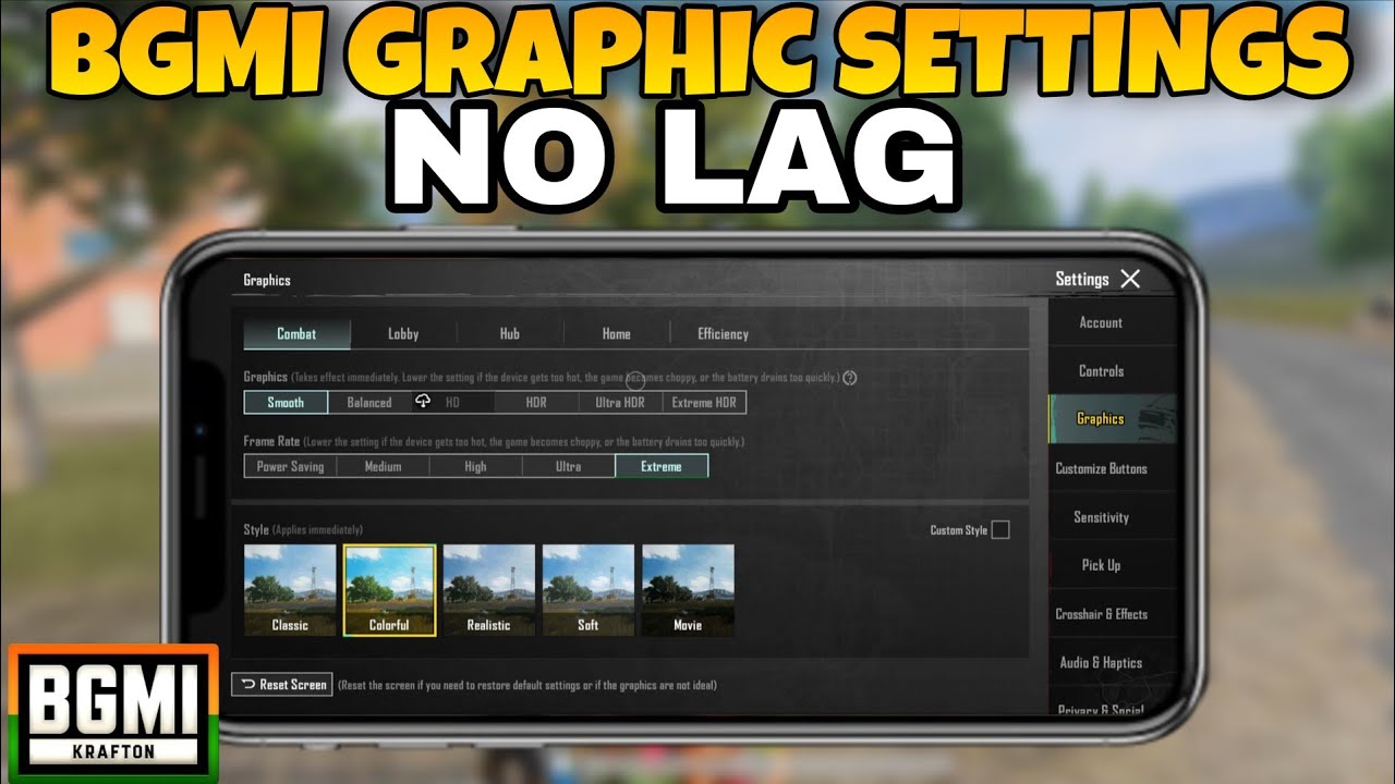 Bgmi best graphic settings no lag | bgmi best graphic settings for no lag 