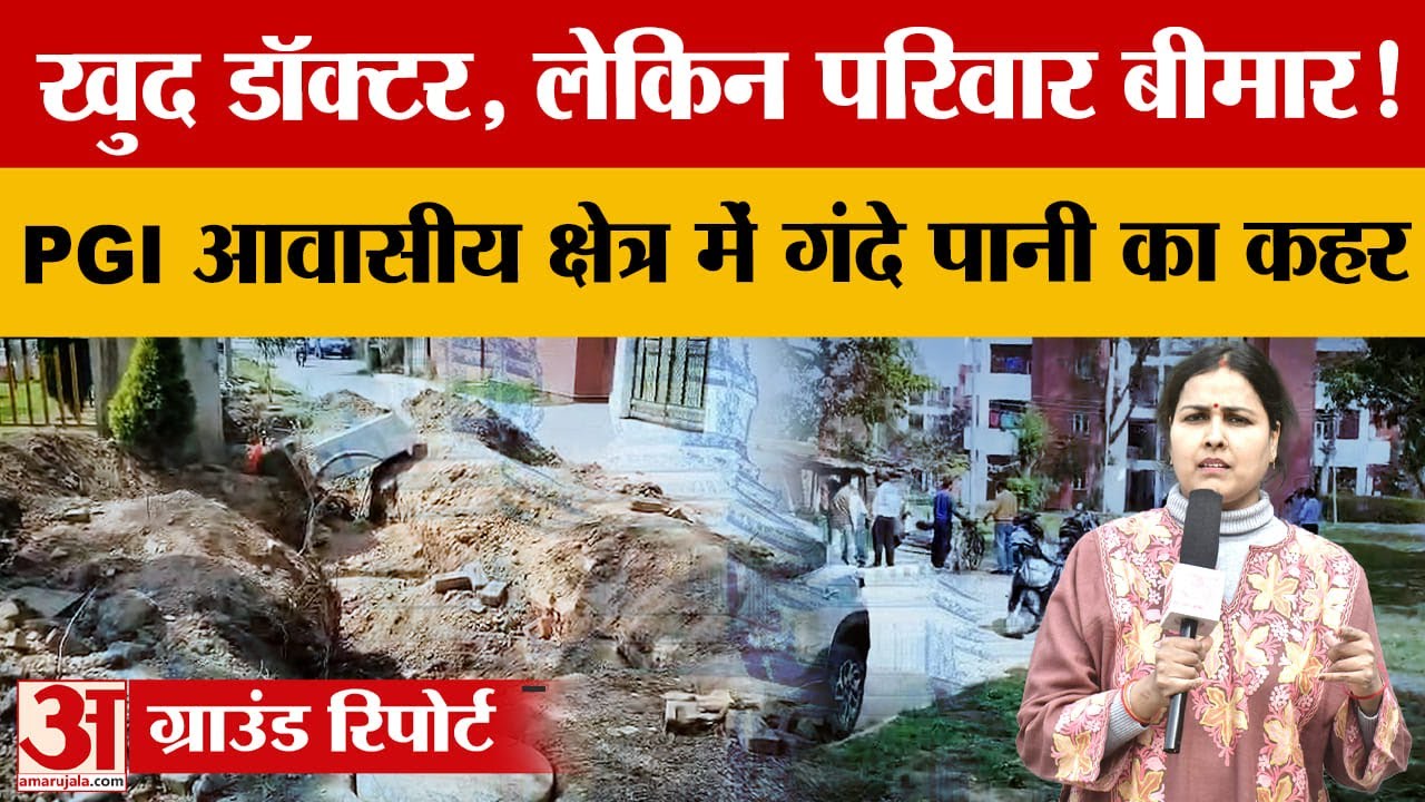 PGI आवासीय क्षेत्र में गंदे पानी से हड़कंप, कर्मचारी परिवार बीमार |chandigarh | Hindi News|amarujala