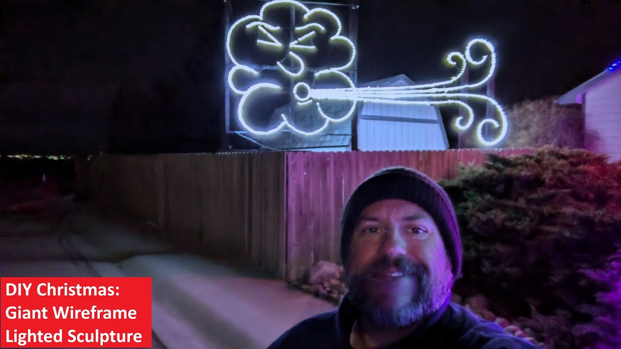 DIY Christmas: Building A Giant Lighted Wireframe Sculpture