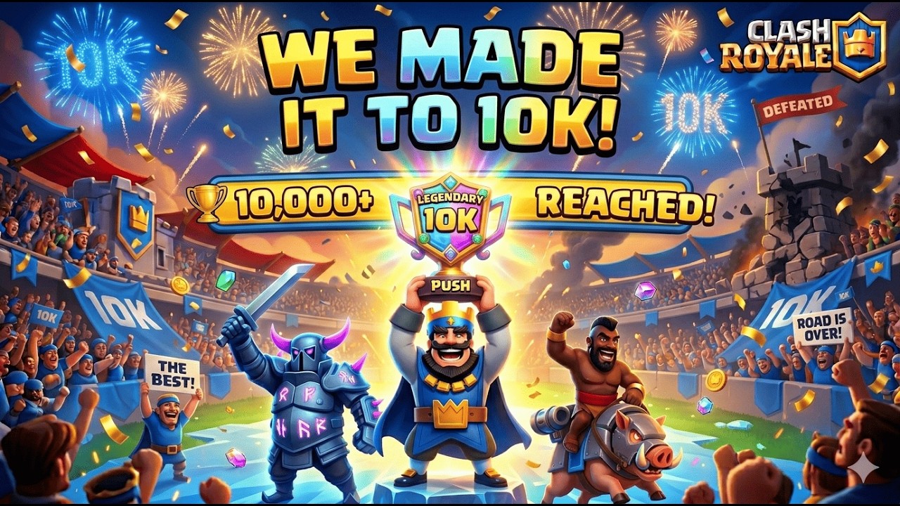 WE DID IT!! | ROAD TO 10K TROPHIES PART 3 | CLASH ROYALE