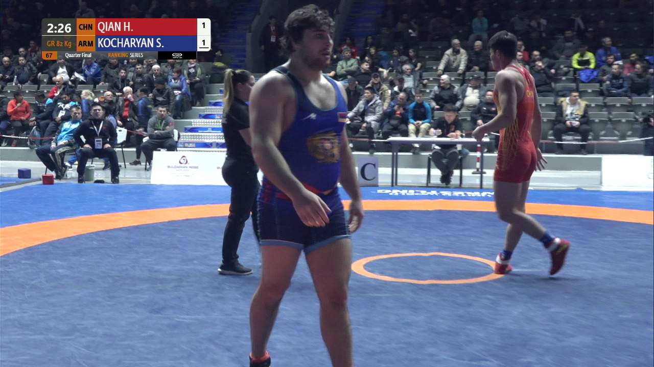 1/4 GR - 82 kg: H. QIAN (CHN) v. S. KOCHARYAN (ARM)