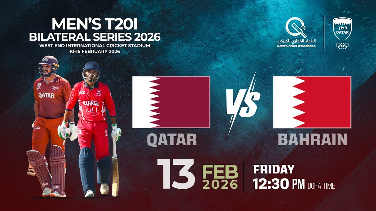 Men's T20I Bilateral Series 2026 between Qatar and Bahrain, Friday, February 13, 2026