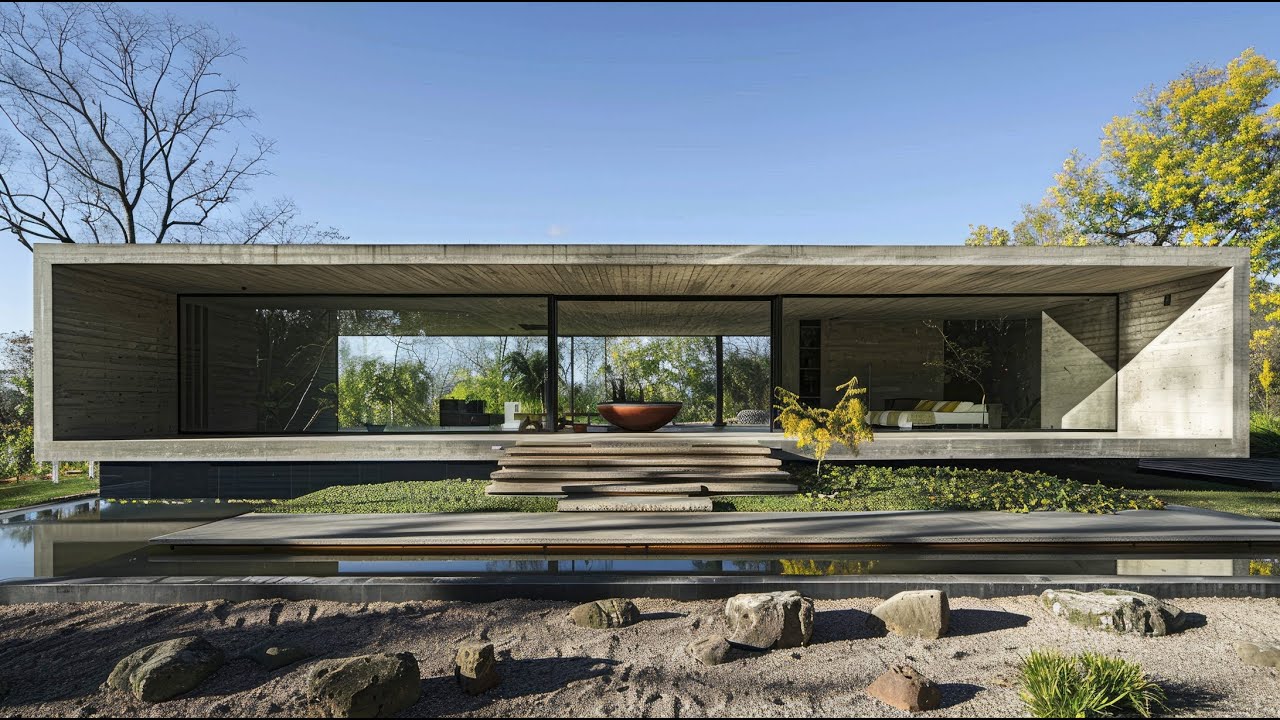 Best Modern Concrete House Designs for Single-Level Living