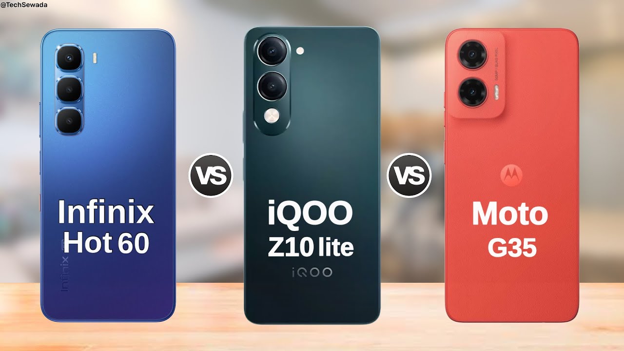 Infinix Hot 60 5G vs iQOO Z10 Lite 5G vs Moto G35 5G || Full Comparison