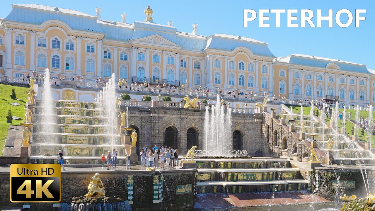 Петергоф - Летняя прогулка - 4K 60fps🎧- Ambient Sounds