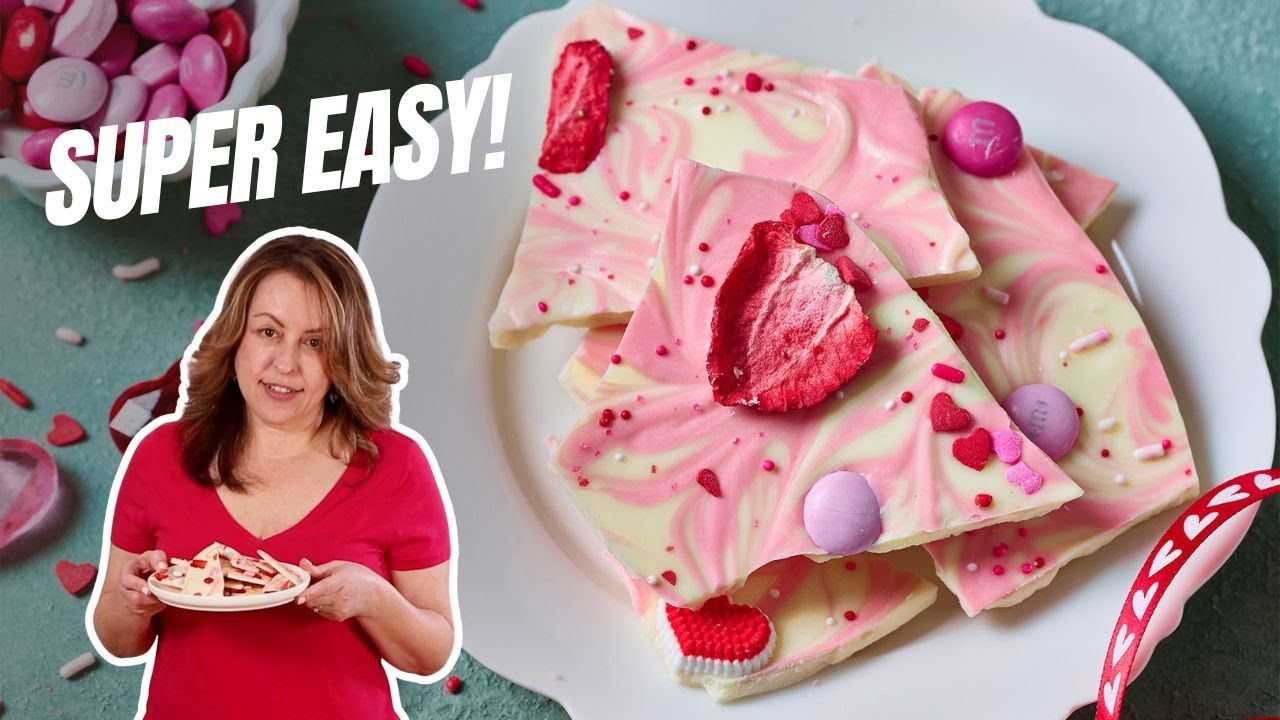 Easy White Chocolate Bark | Valentine’s Day White Chocolate Bark
