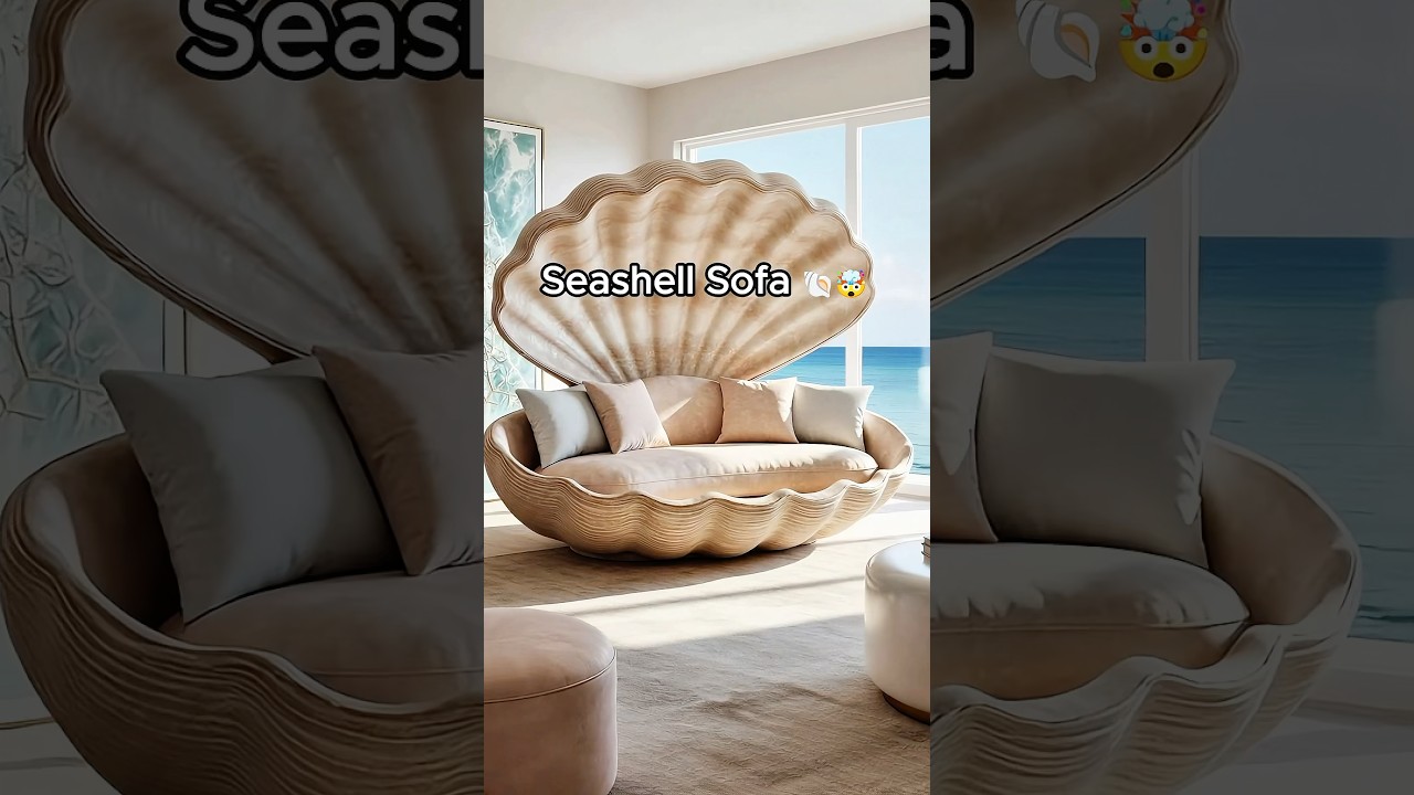 The Seashell Sofa &ndash; A Throne from the Ocean! 🤯 #SeashellSofa #LuxuryDesign #oceaninspired #home