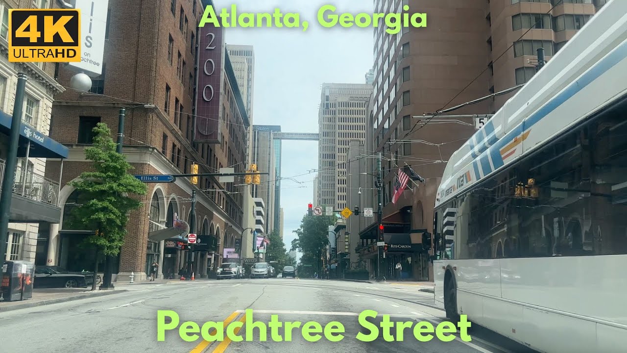 Atlanta Street Tour: Peachtree Street [4K]