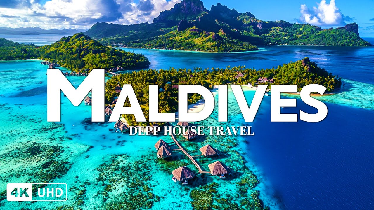 Maldives 🇲🇻 4K Cinematic Travel – Lagoon Serenity & Smooth Deep House Music 🌅