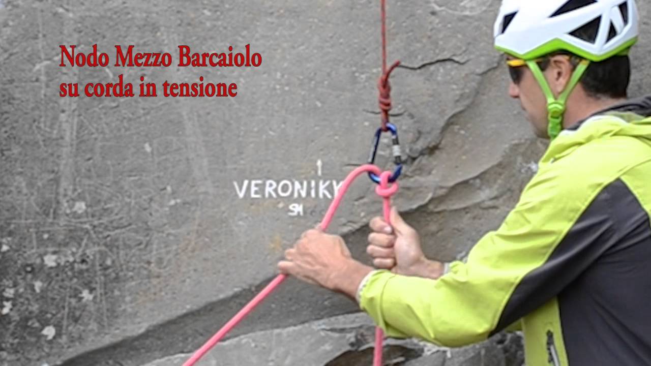 Nodi Mezzobarcaiolo e Barcaiolo su corda in tensione