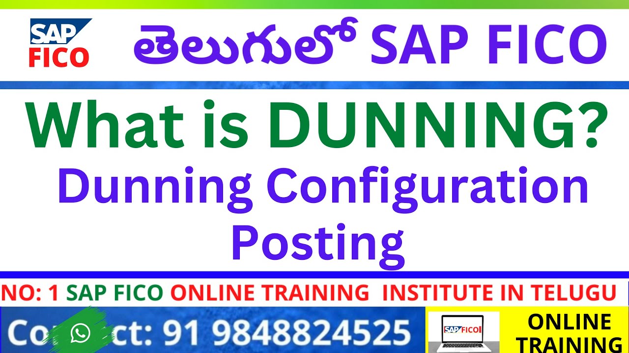 What is DUNNING?  - SAP FI Dunning Configuration  Procedure and Dunning Run Over view Configuration
