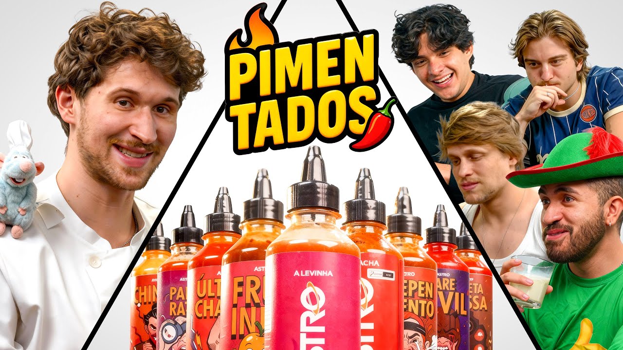 Vini Blogger, Reis Raff, Telles e Ga Almeida provando as PIMENTAS mais ardidas do mundo!