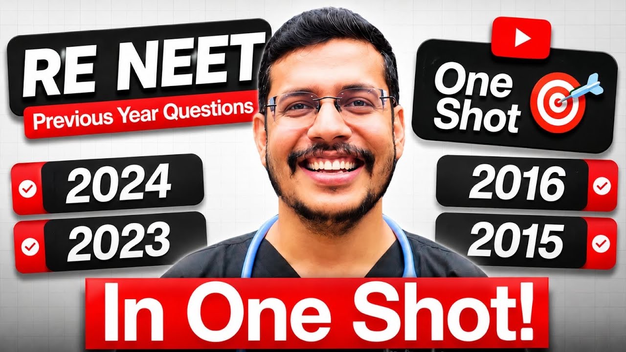 RE-NEET PYQs 2024, 2023, 2016 & 2015 | Most Expected Questions for RE-NEET 2026 | Dr. Anand Mani