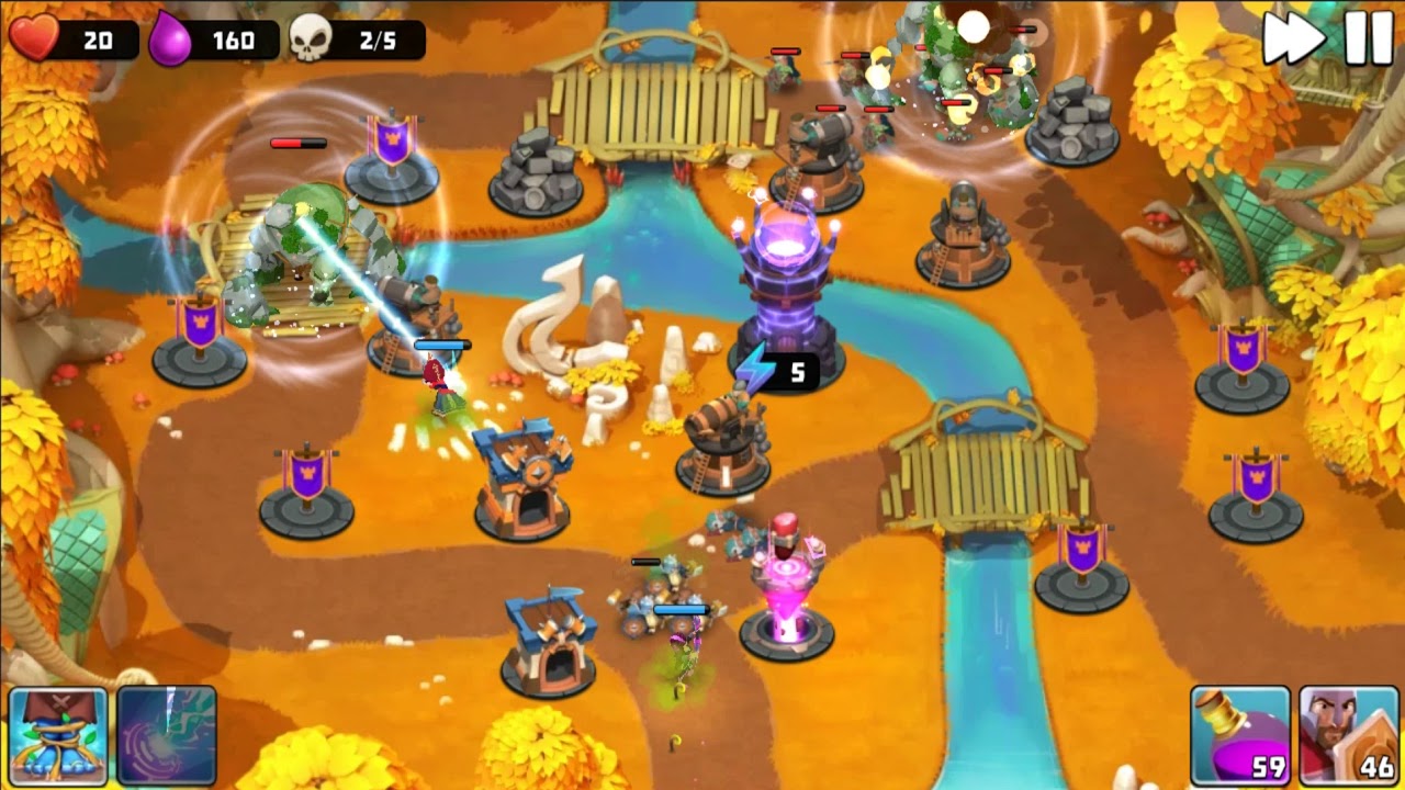 Castle Creeps TD - Chapter 17 Level 65 Rolling Rock 3 Stars (Without Sentinel)