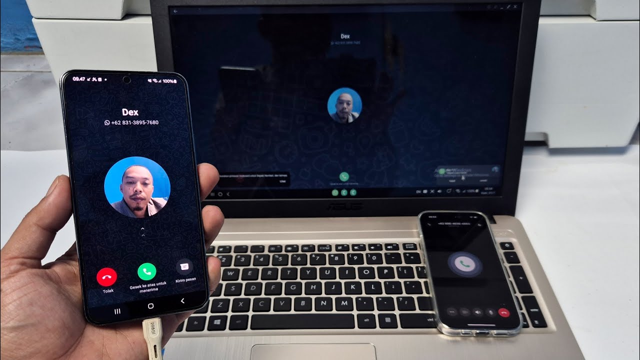  Whatsapp Incoming & out going call,samsung s22 mode DEX, iphone 14p out going call