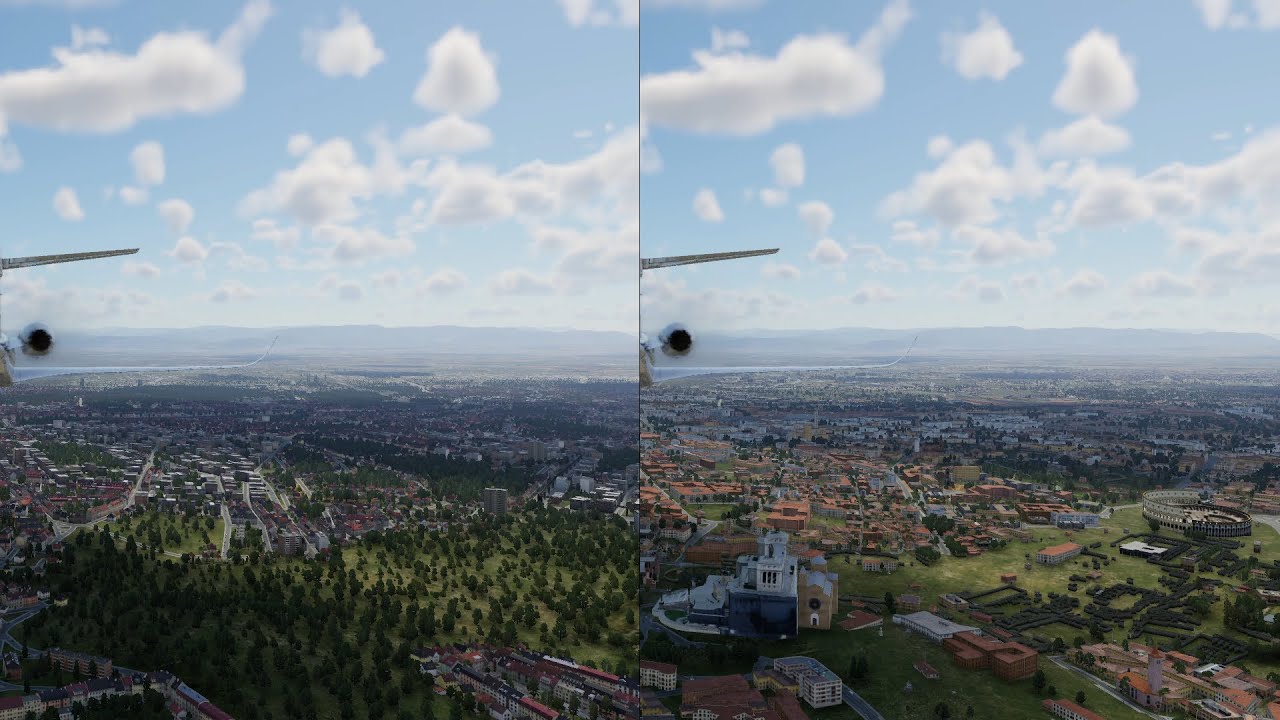 X-Plane 12 - Default vs simHeaven - Roma e Napoli