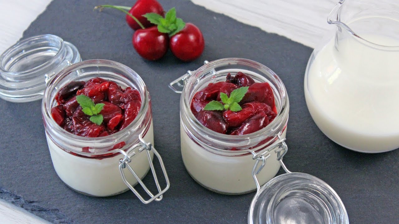 Creamy Yogurt & Cherry Panna Cotta Recipe | How Tasty Channel
