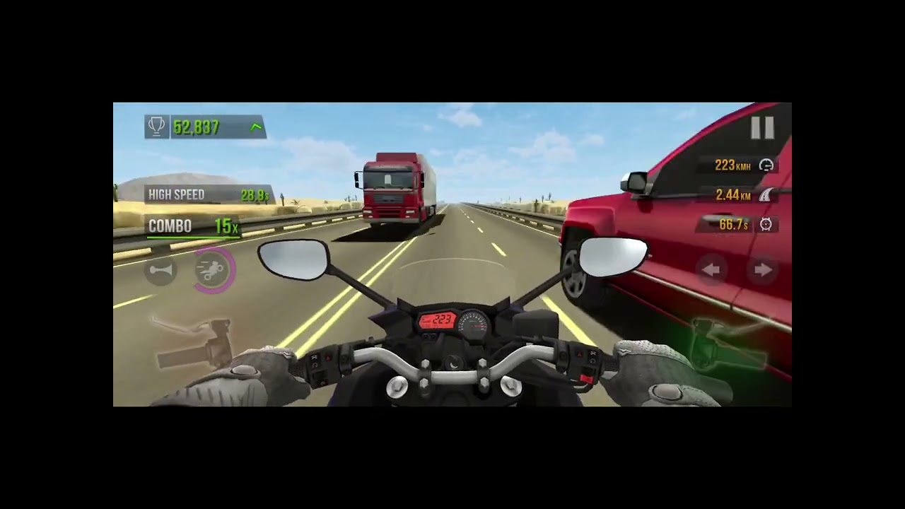 When I maked 100k in traffic racer #bike #race #traffic 