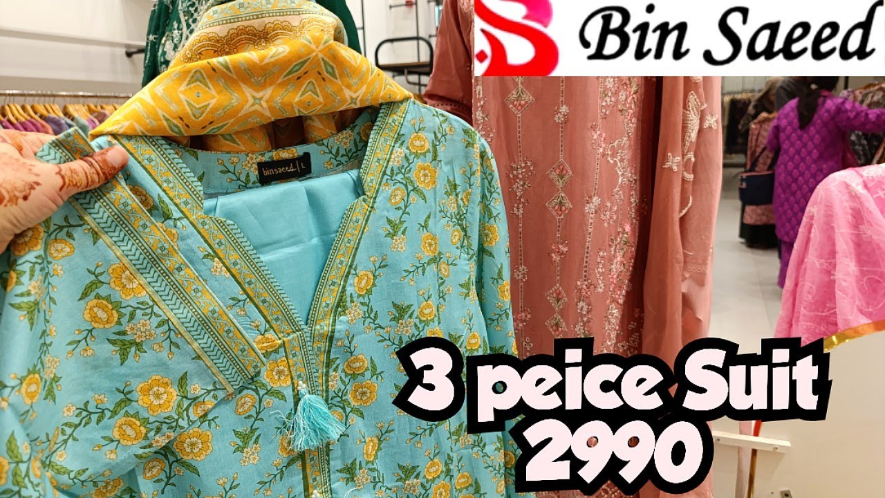 Bin Saeed 3 peice Suit 2990 only♥️Bin Saeed New Collection 2026♥️Binsaeed Sale Price 