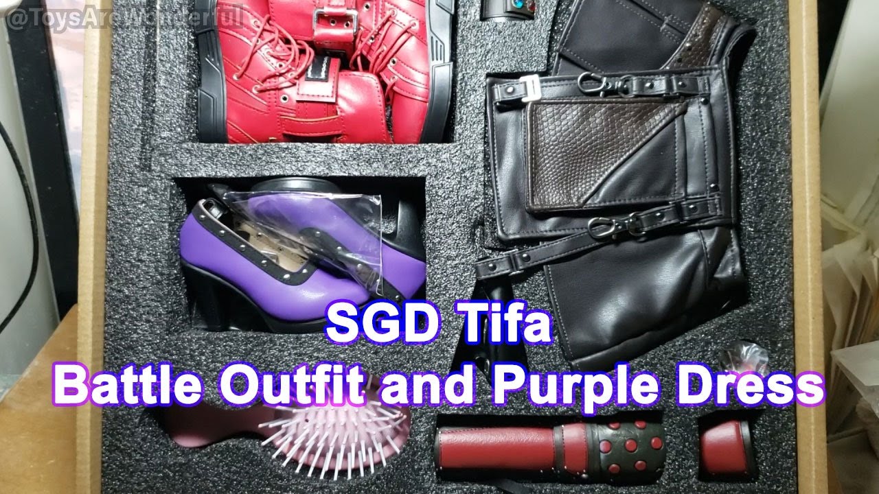 SGD Tifa Battle Outfit and Purple Dress