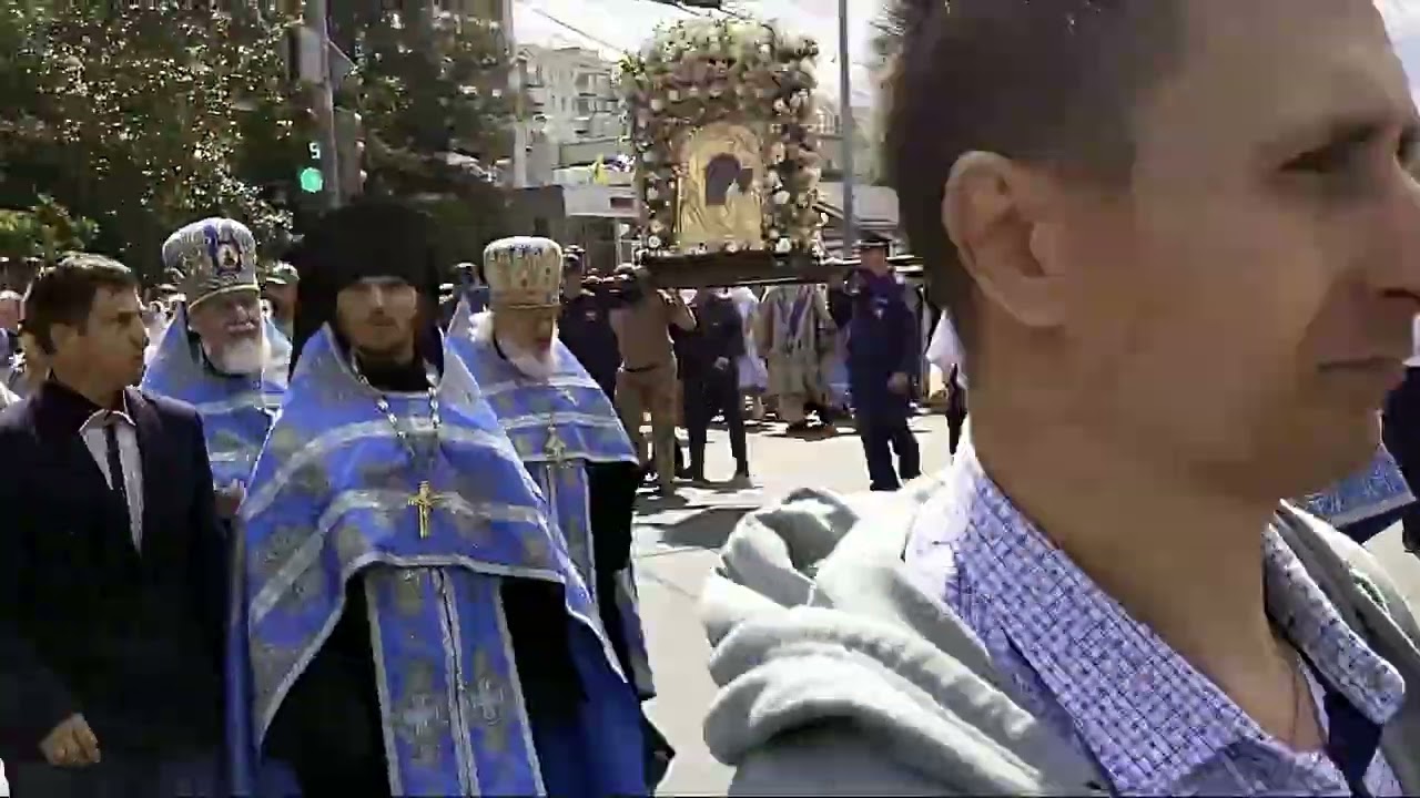 Оренбург Крестный ход с иконой Табынской Божьей Матери Видео Виктор Поживин 20.06.25.