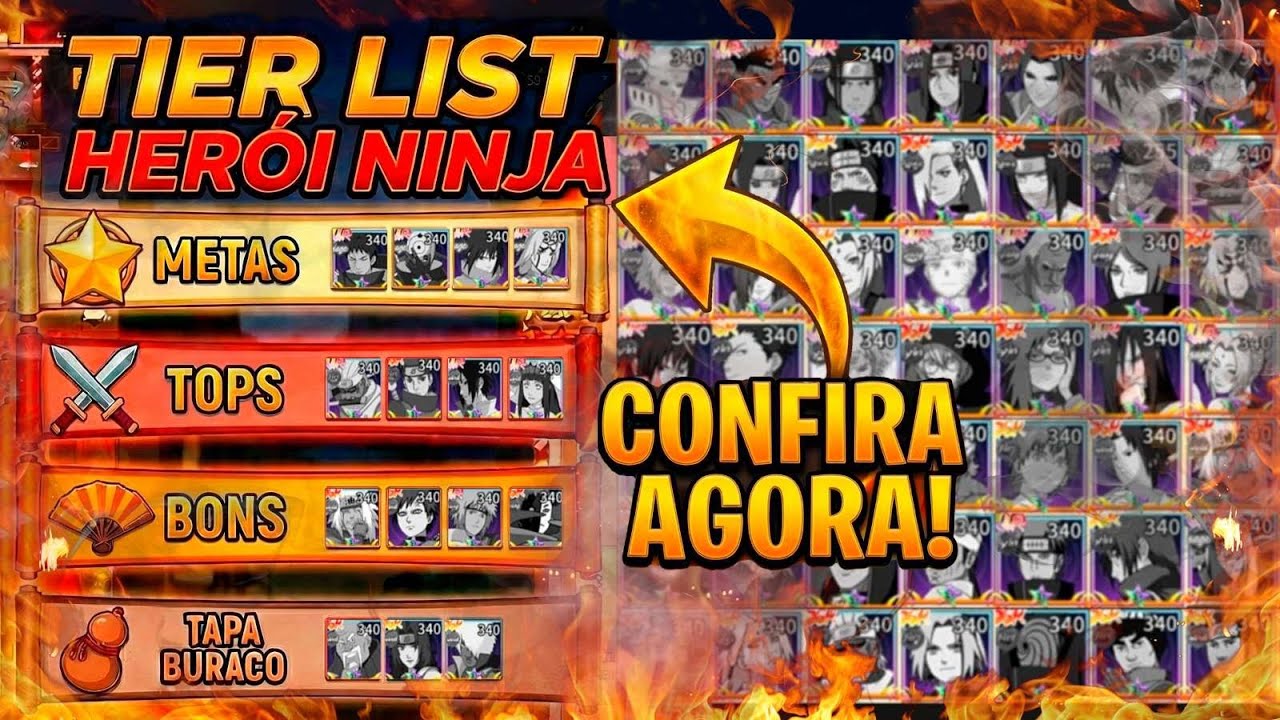 TIER LIST DEFINITIVA do Herói Ninja – Os Melhores Personagens do Meta Atual! #HeroiNinja #TierList