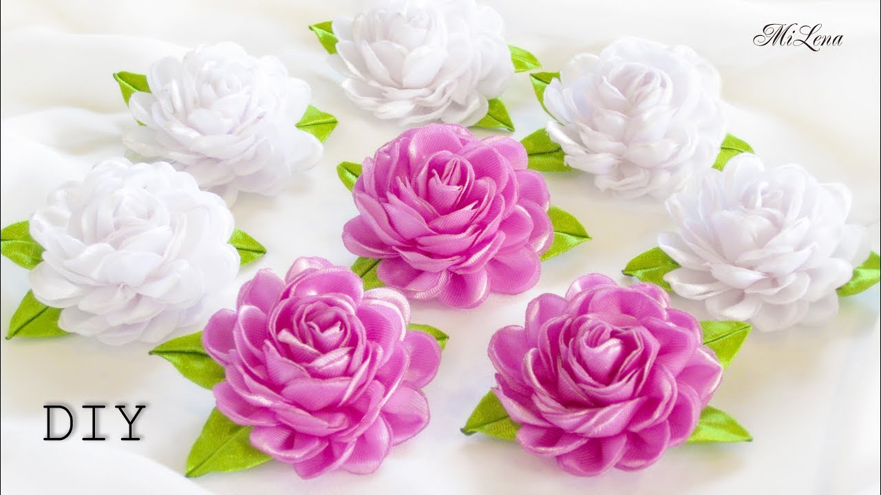РЕЗИНКИ ДЛЯ ВОЛОС, МК / DIY Scrunchy with Kanzashi flowers