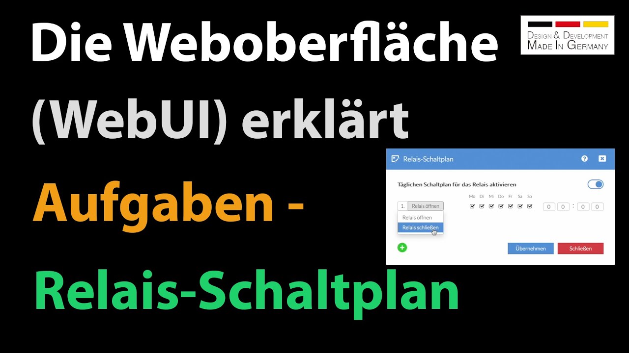Aufgaben - Relais-Schaltplan / Anleitung zur Weboberfläche einer INSTAR 2K+ / 4K Überwachungskamera