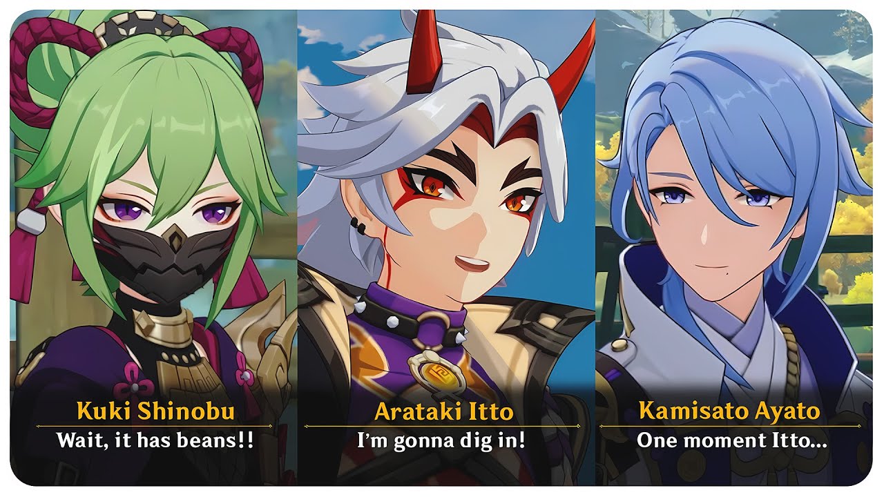 Kuki Shinobu and Ayato SAVE Arataki Itto (Cutscene) Receiver of Friends from Afar  | Genshin Impact