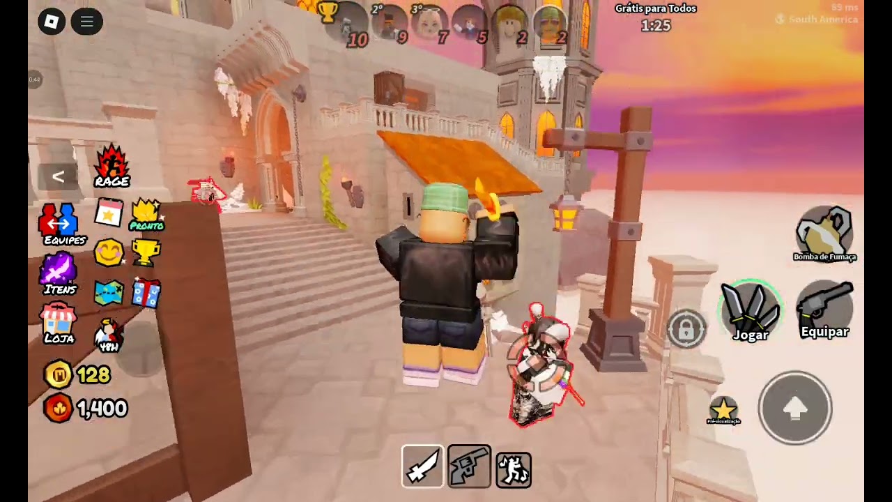 Joguei afiado no roblox!