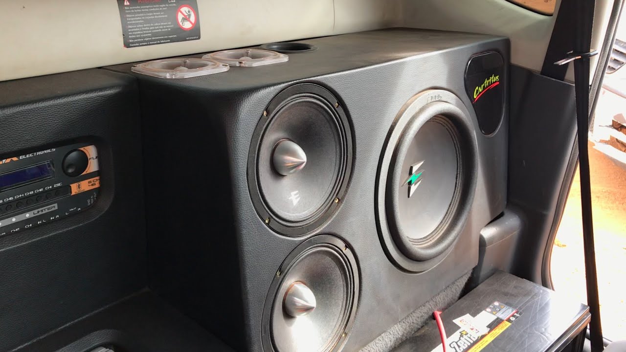 SAVEIRO COM 1 SUBWOOFER E 2 MÉDIOS EVOK AUDIO NA CABINE | ILOVEBASSBR